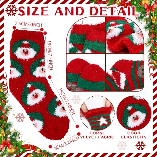 50 Pairs Christmas Fuzzy Winter Socks Bulk Colorful Fluffy Warm Men Plush Stocking Xmas Unisex Cold Weather Sock2