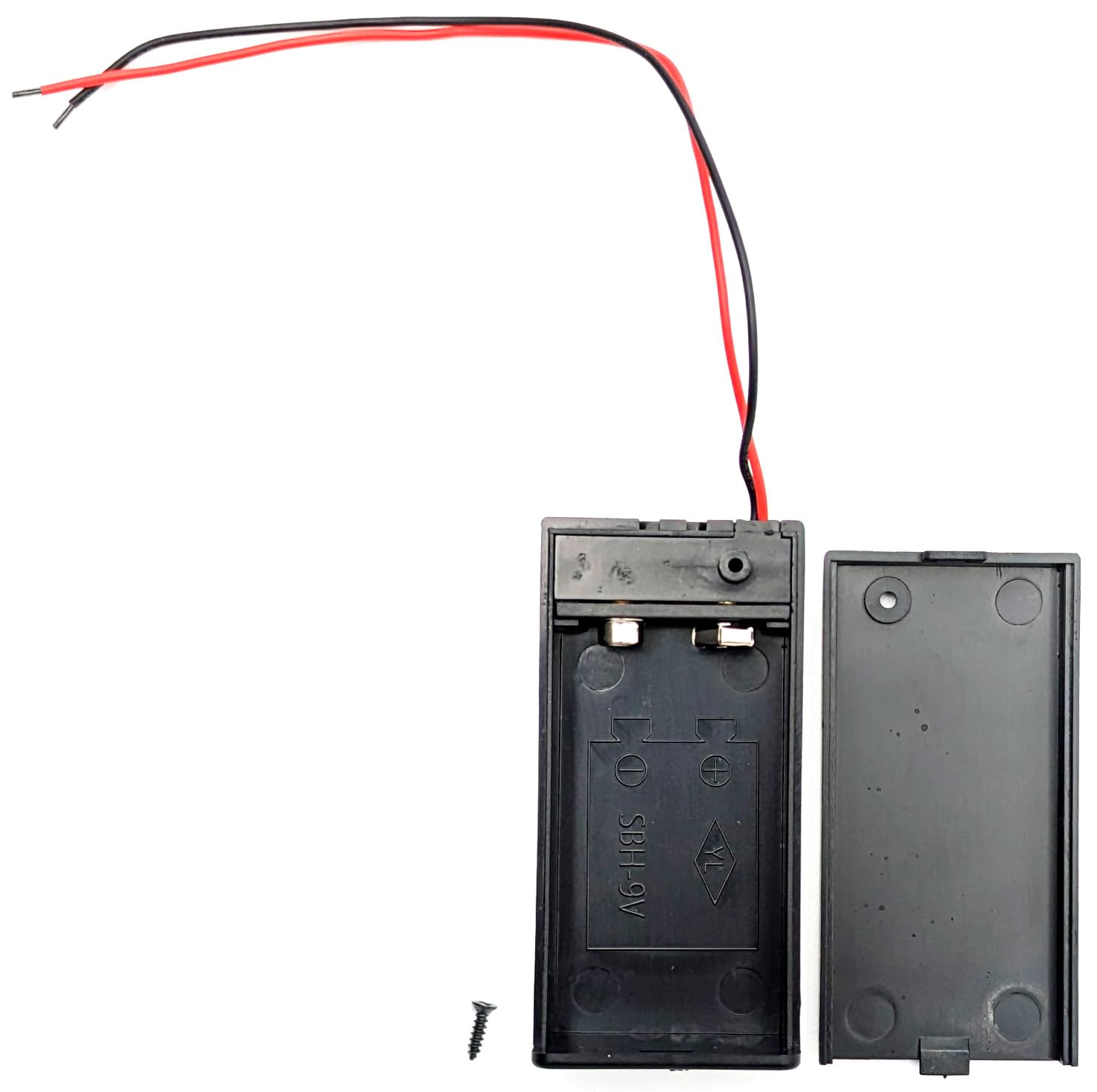 EX ELECTRONIX EXPRESS 3 Pack 9V Battery Holder with ON/Off Switch and Cover, Red & Black Wire Leads