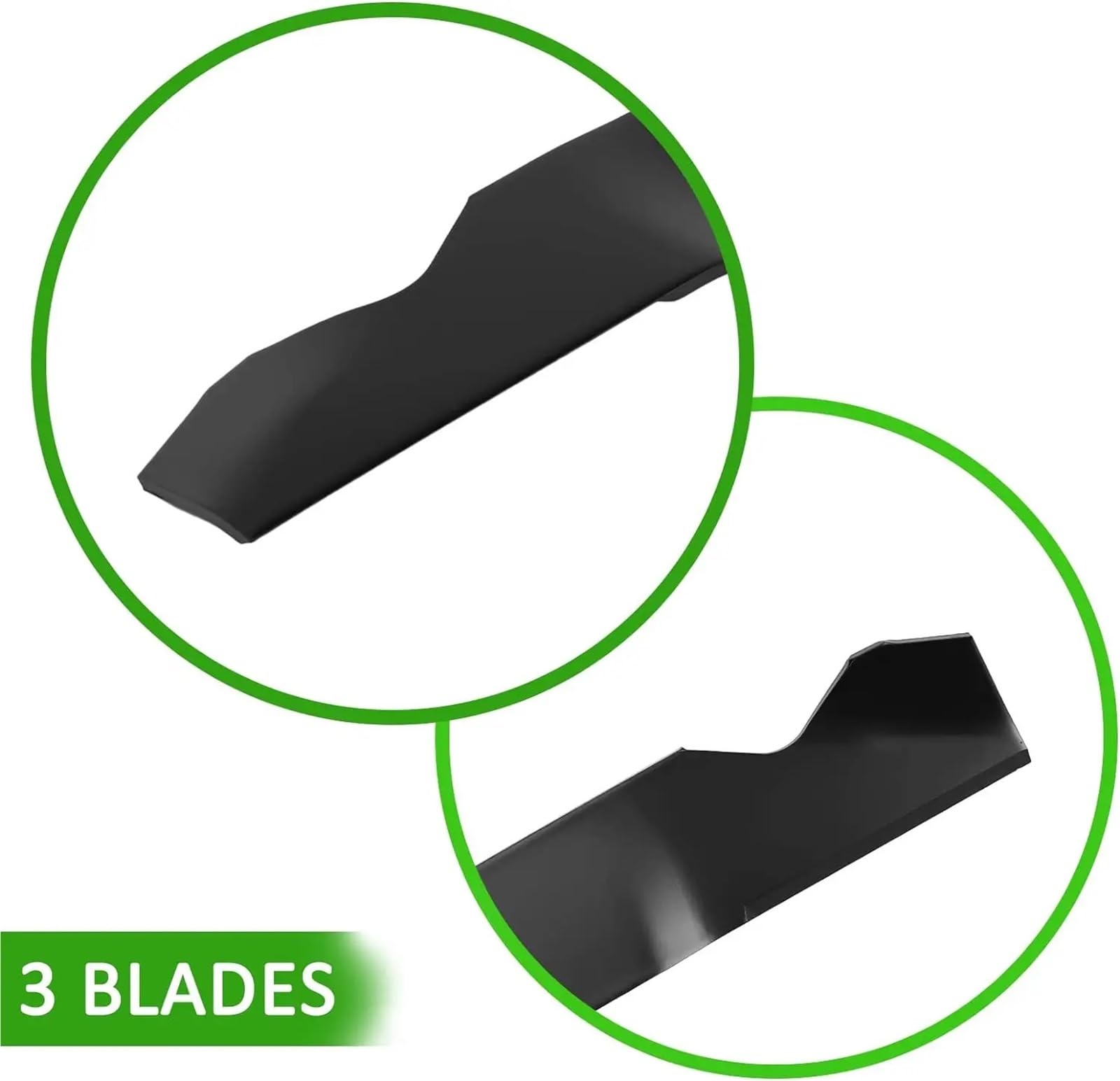 Juego De Cuchillas De Alta Elevación For Cortacésped De 3 Piezas, Compatible con Husqvarna, 532187254 532187256 539112053, Compatible con Ariens, 21546235 187254 187256 33954
