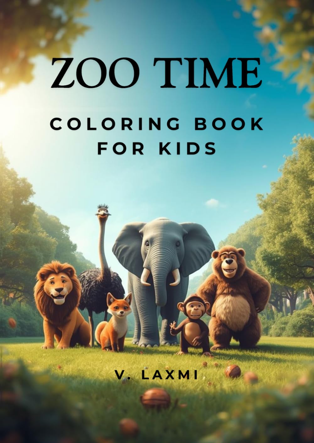 Zoo Time: Coloring Book For Kids