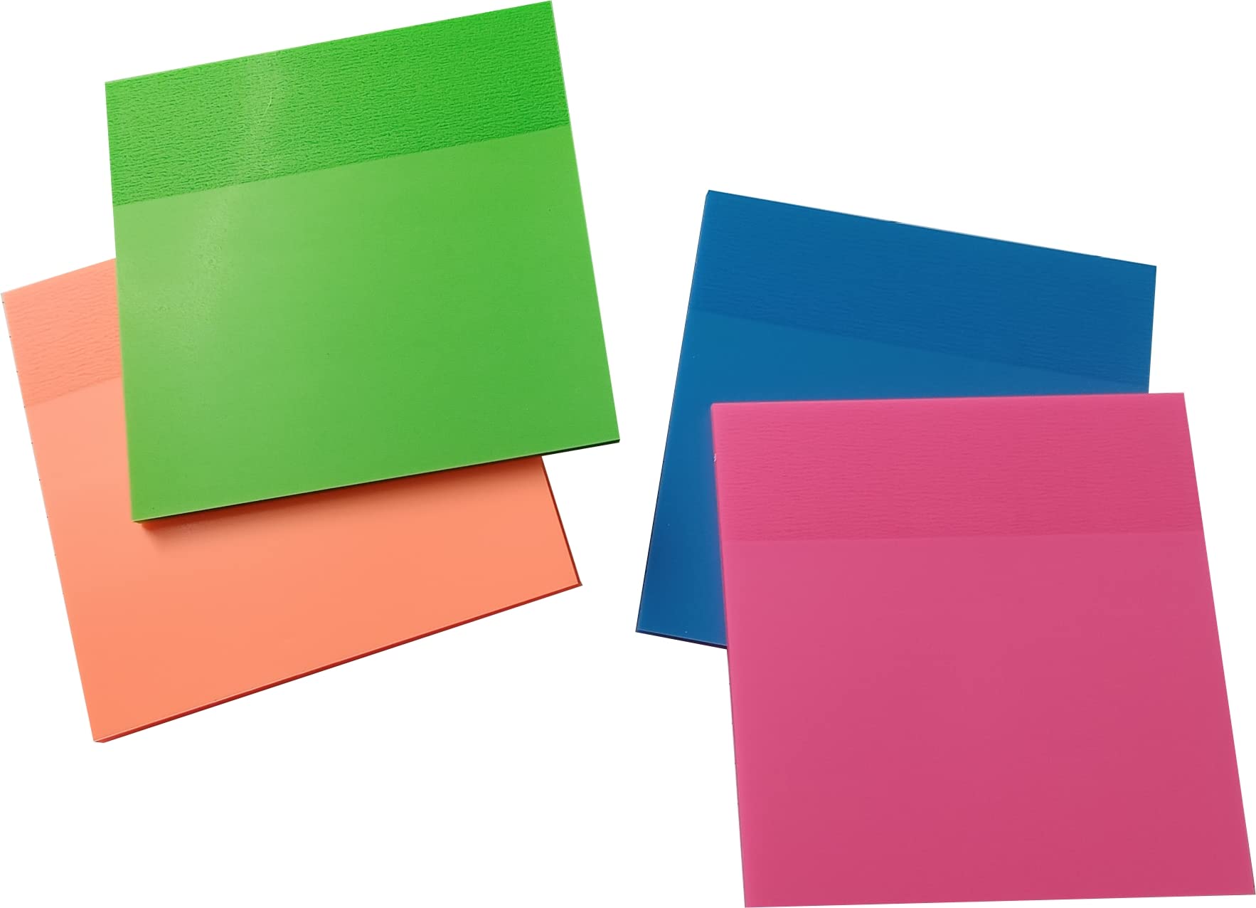 IMPRINT PVC Florescent Self Stick Notes | Size 3 x 3 Inch |Total 200 Sheets | Pack of 4 Different Colors