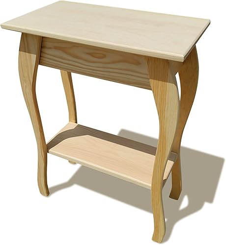 Miniatura 28 de Peaceful Classics Amish - Mesa auxiliar delgada hecha a mano para sala de estar, dormitorio, entrada y pasillo, mesa auxiliar delgada y estrecha con