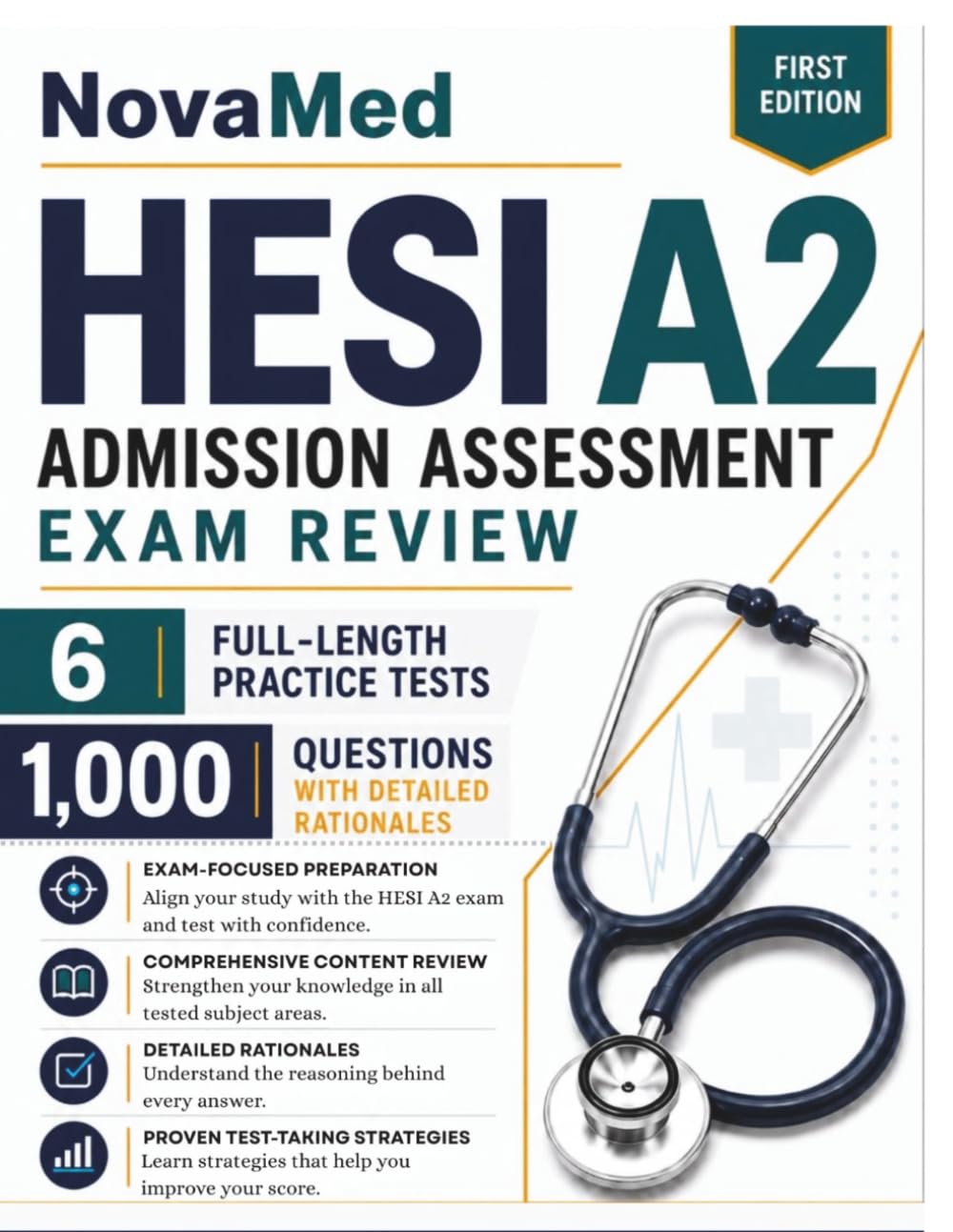 HESI A2 Admission Assessment Exam Review: 6 Full-Length Practice Tests + 1,000 Questions with Detailed Rationales