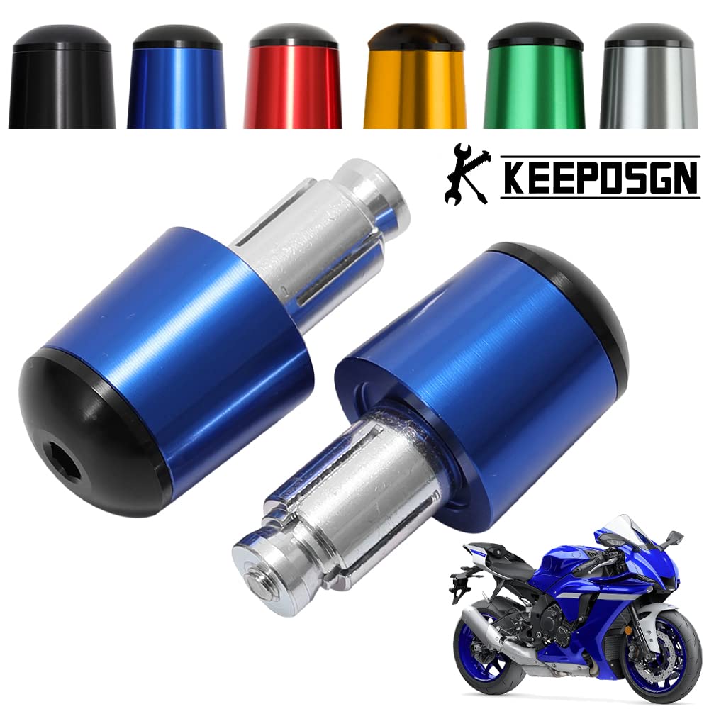 7/8" 13mm-22mm Tappi Manubrio Moto, Tappi Manubrio Moto in Alluminio Compatibili con Scooter Sport Bike Street Bike Cruiser.