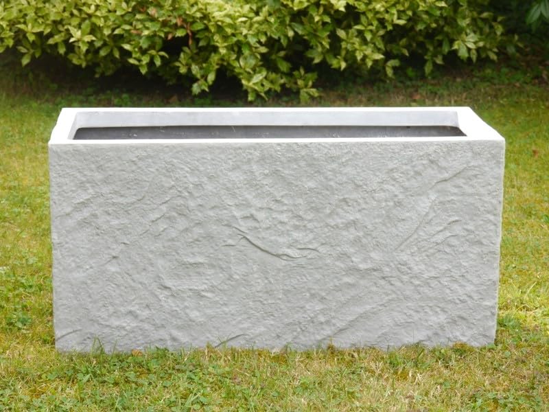 Pflanztrog Rocks L100x B40x H50cm aus Fiberglas wie Orig. Mauergestein, Pflanztröge Pflanzkübel Pflanzgefäße