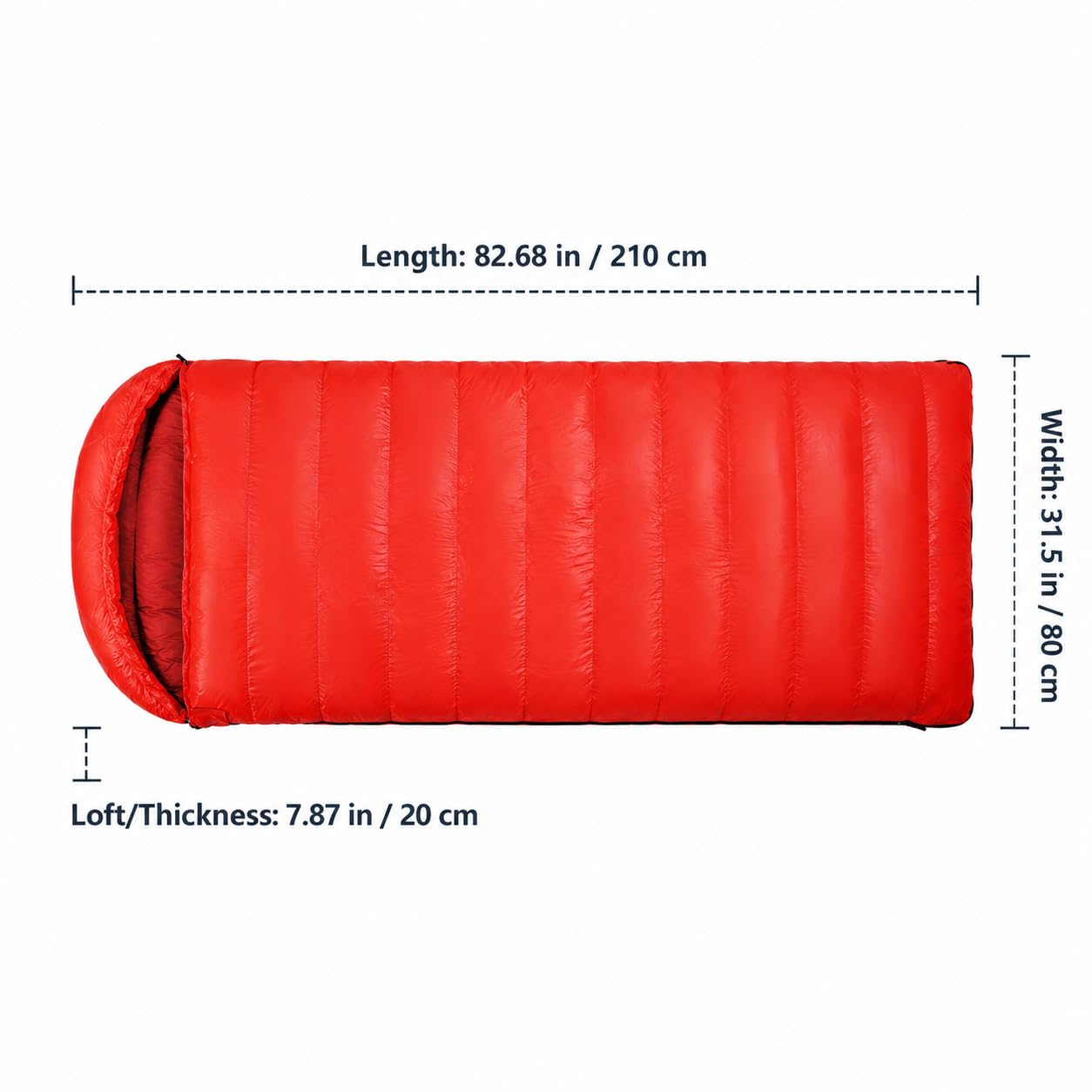 Sac Couchage Duvet Compact, Chaud Hiver -30°C, Nylon Imperméable, pour Camping, Bivouac, Montagne