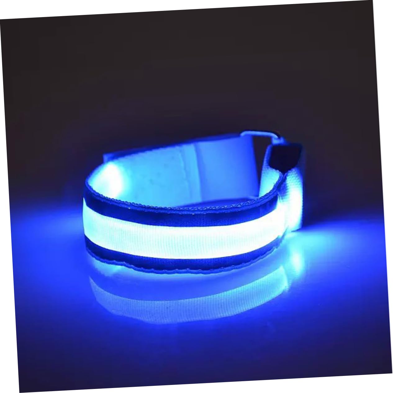 Abaodam 3 Ensembles Bracelet Réfléchissant Visibilité Nuit Haut Train De Roulement Réfléchissant Brassard en Cours D'exécution Ceinture De Course Elastiques Bracelets Bleu 12 Pièces * 3