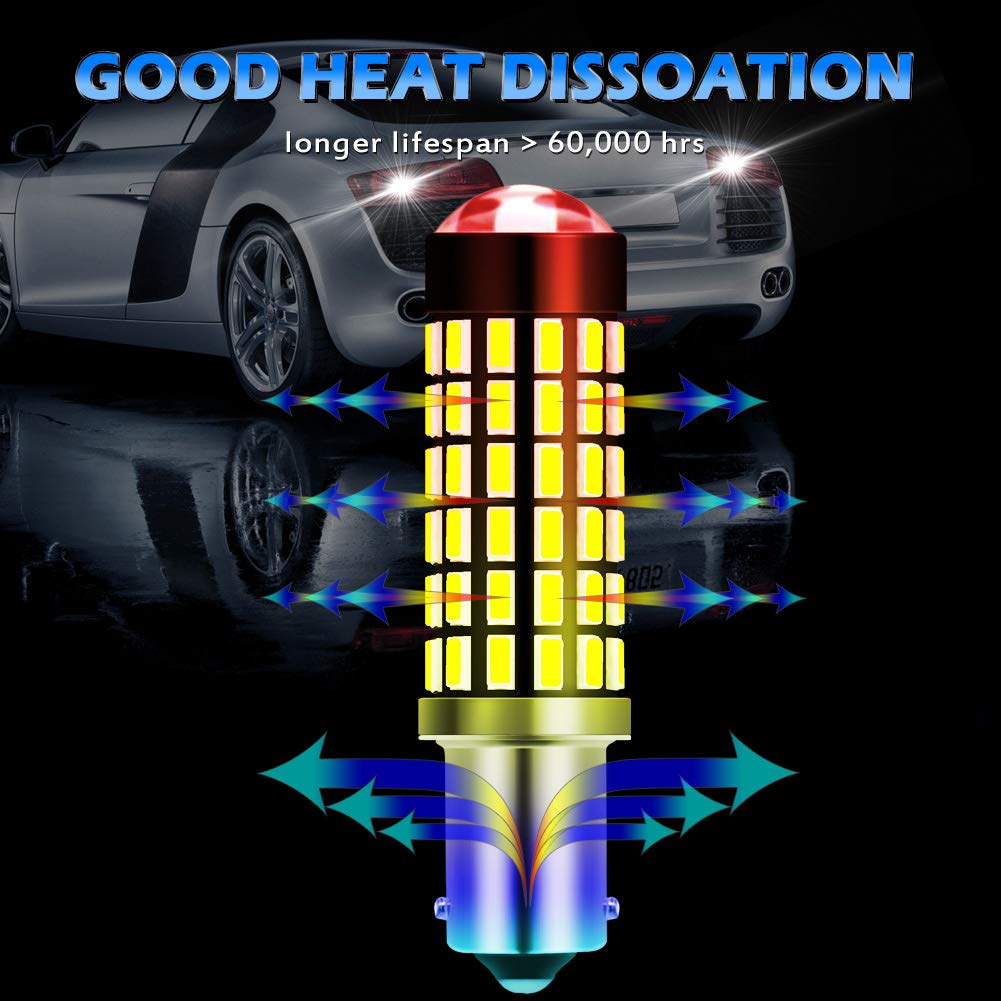 KATUR BA9 BA9S 53 57 1895 żarówka LED super jasna 930 lumenów 3014 78SMD soczewki LED żarówki do hamowania kierunkowskazu cofania tylnej lampy hamowania, ksenonowa biała (opakowanie 10)