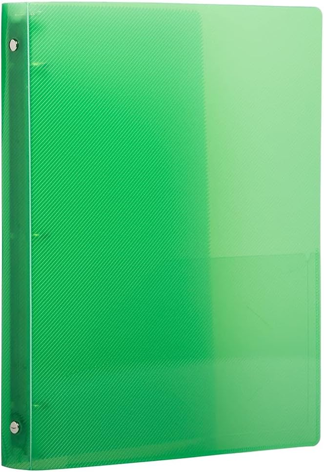 JAM PAPER Plastic 19 mm Binder Green 3 Ring Binder Sold