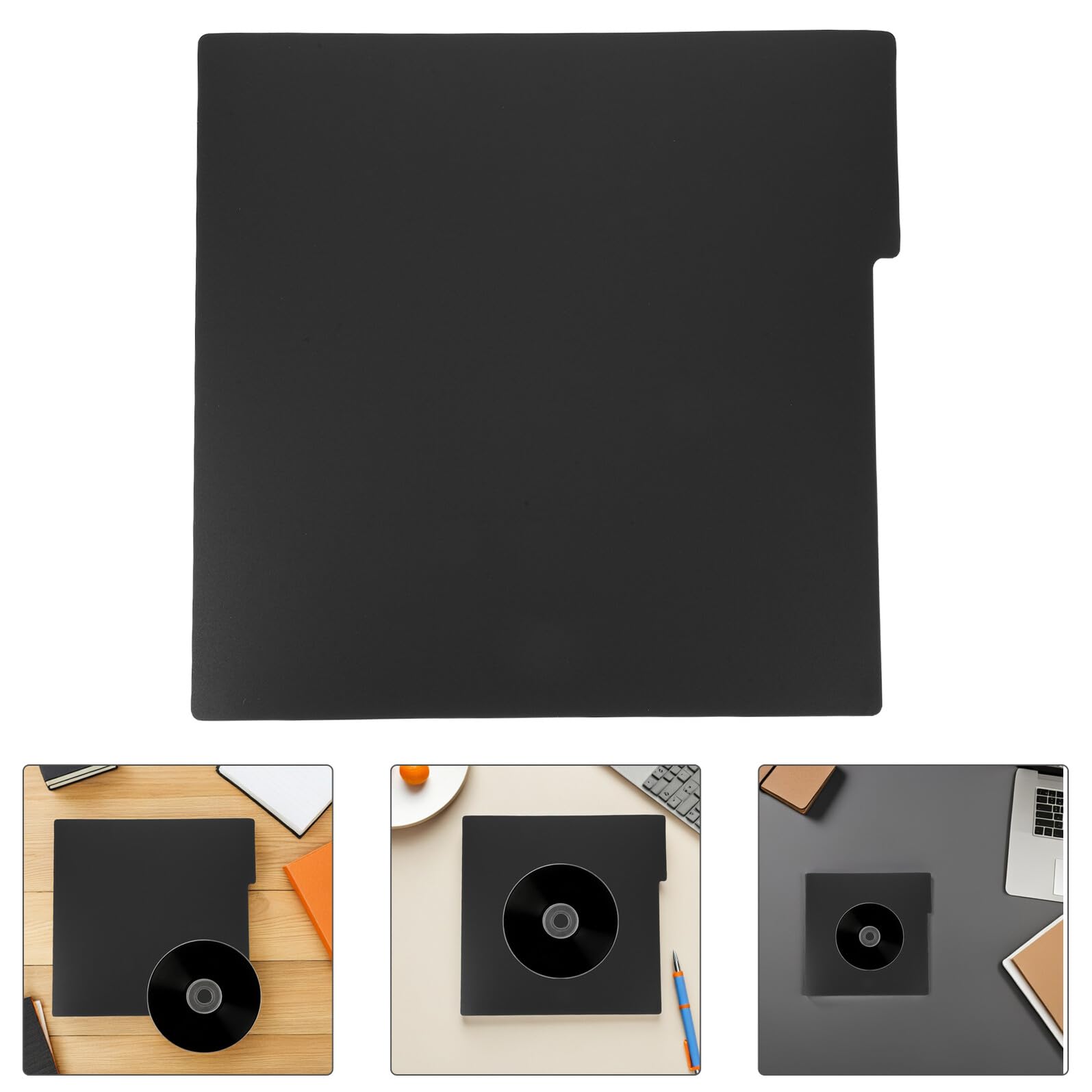 Separadores de Discos de Vinilo de Plástico Negro 0,75 Mm de Grosor, Tarjetas de Clasificación para Álbumes, Pack de 6 Unidades, Divisores Resistentes al Agua para