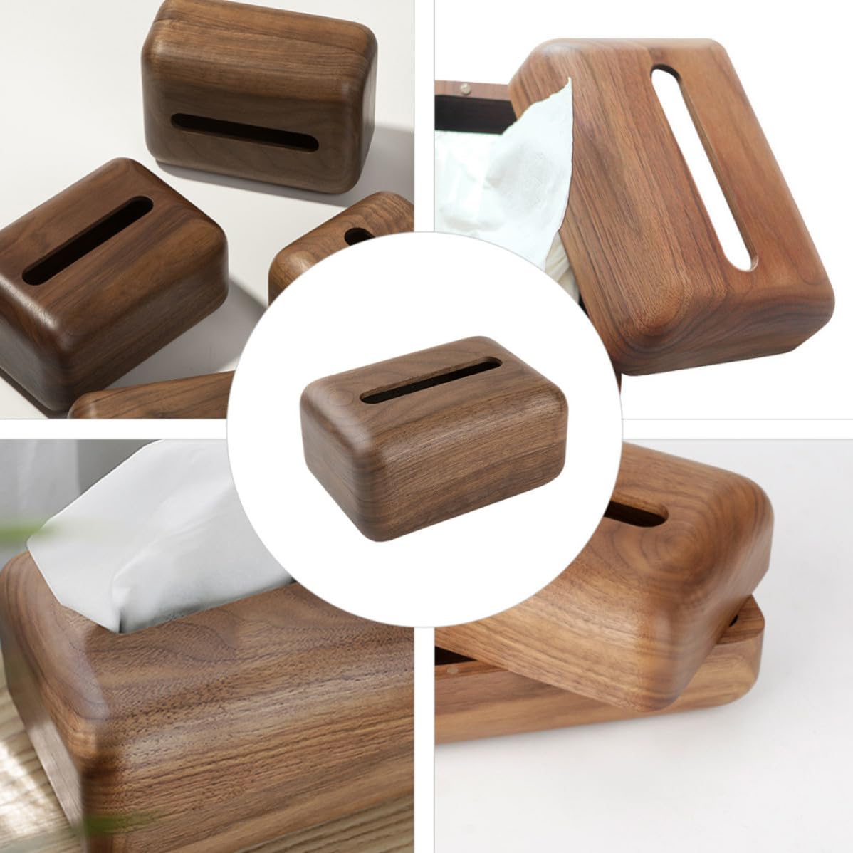 Scatola Carta in Legno Marrone, Stabile e Leggera per Salotto