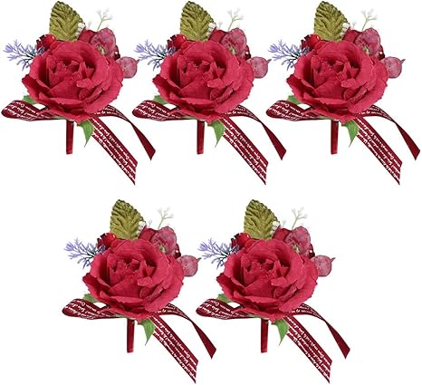 Amazon 巻き バラ ウェディングブートニア ウェディングパーティー 装飾 シミュレーションブートニア新郎新婦の胸の花コサージュウェディングフラワーインテリア 女性 女友達 妻 花 母の日 結婚祝い 出産祝い カーネーション フラワーギフト お祝い 退職祝い 送別会 お花