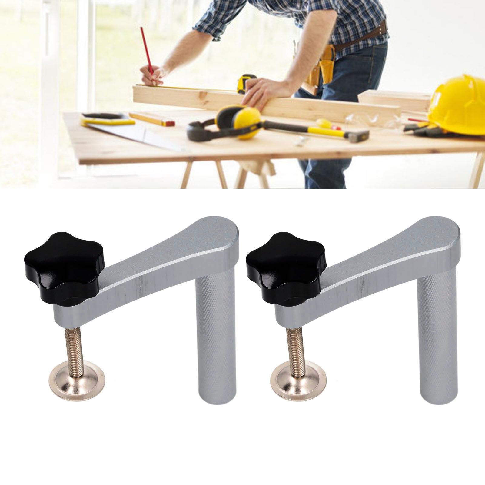 Bench Dog Clamp Set, Dog Hole Clamp Bench Dog Hole Clamp 20mm met Beschermende Pads Rood voor Houtbewerking Werkbank Tafel Bench Dog Clamp Set, Dog Hole Clamp Bench Dog Hole Clamp 20mm met Beschermende Pads Rood voor Houtbewerking Werkbank Tafel