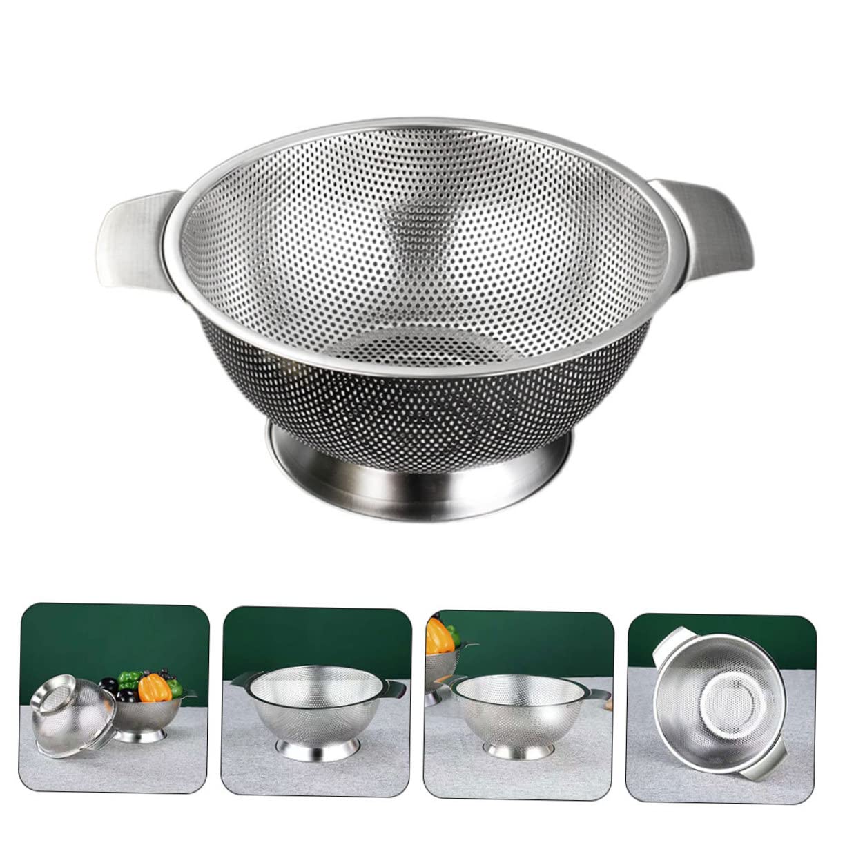 Cabilock Ensemble De Passoires De Cuisine 2 Pièces En Acier Inoxydable Passoire À Mailles Louche Filtrante Écumoire Pour Marmite Chaude Pratique