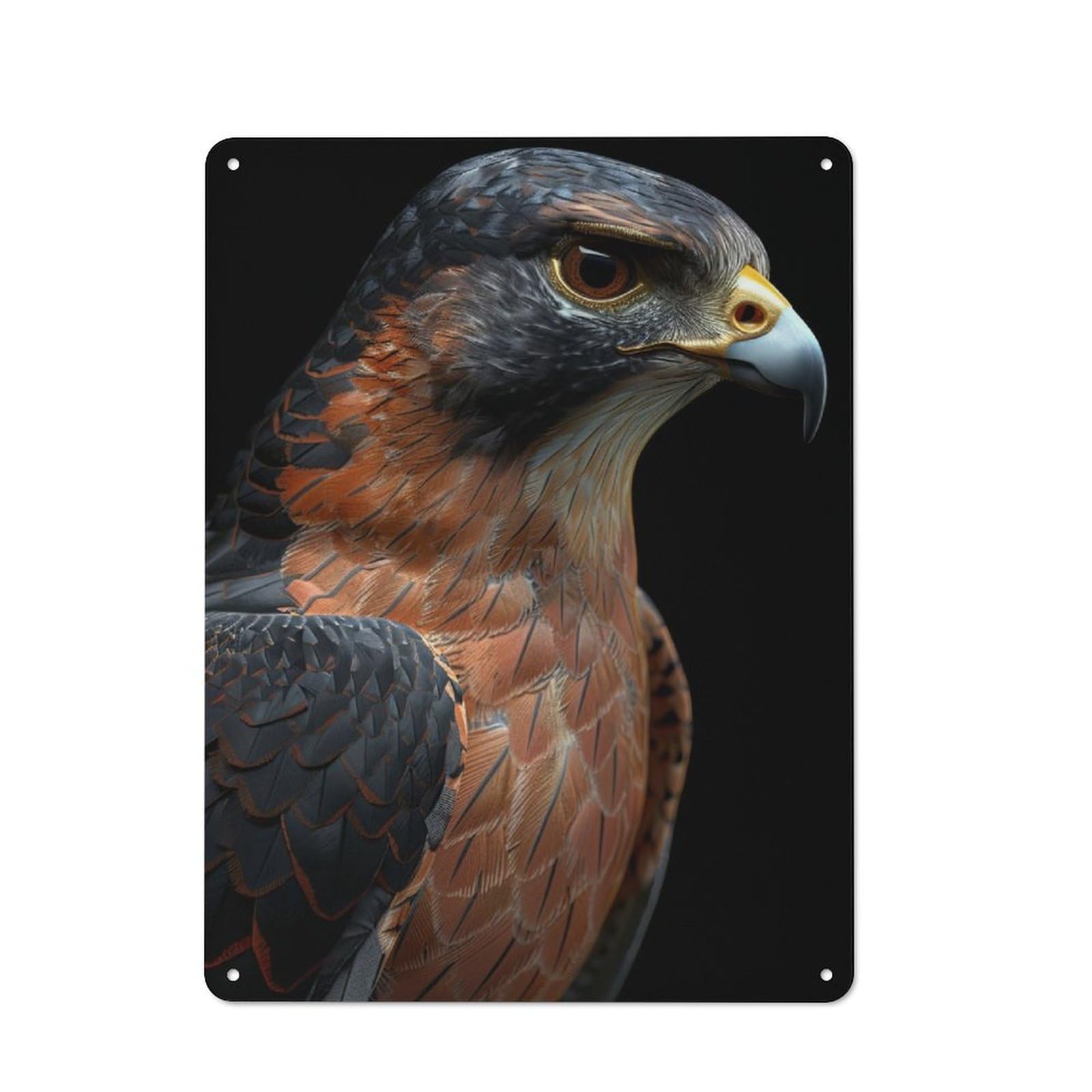Junmoney Falcon For Lounge Or Reading Corner, Retro Metal Sign 40X30cm, For Metal Sign Collectors, For Garage And Workshop Walls