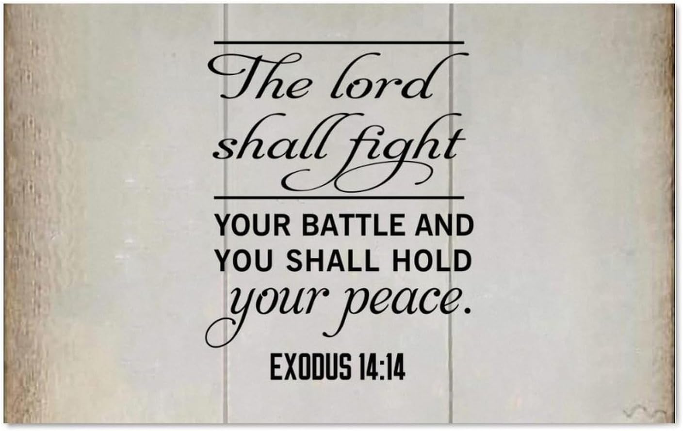 Madcolitote Funny Bible Verse Christian Wooden Pallet Sign The Lord Shall Fight Your Battle Wood Signs 16x10in Scripture Art Family Wall Art for Home Bedroom Living Room Wedding Gifts