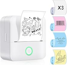 Lovcoyo Bluetooth Thermal Printer,Mini Printer Custom Rolls of 6 Self-Adhesive Labels, Suitable for School and Business