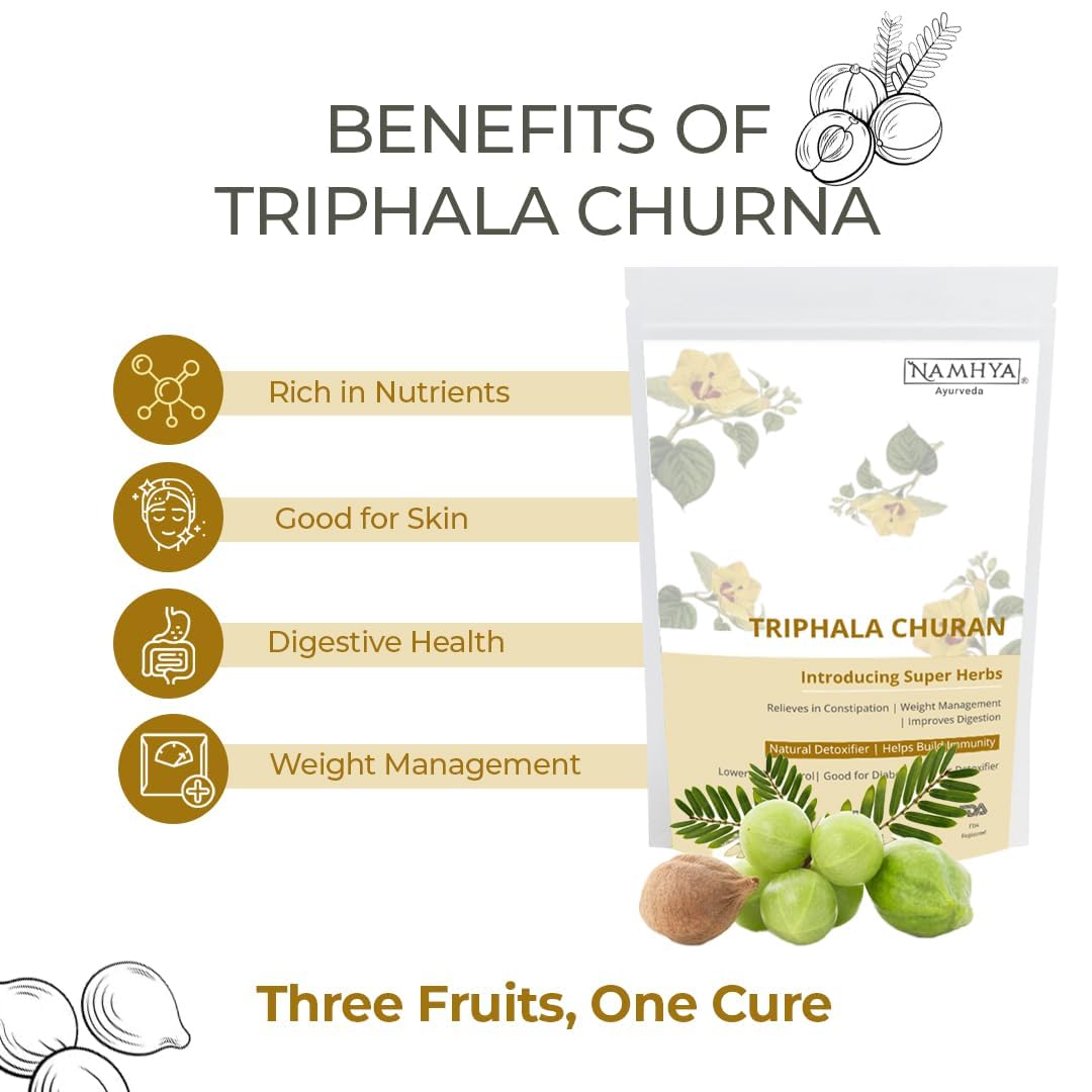 Namhya Triphala Powder | Digestion & Bowel Regularity Support | 100g 1
