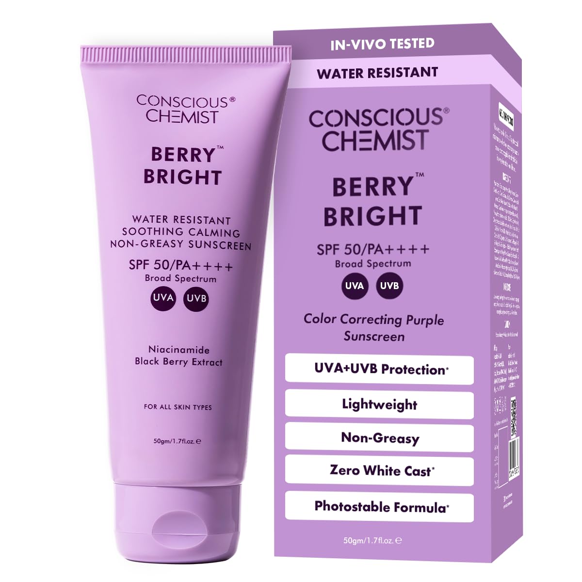 Conscious Chemist Hybrid Lightweight Gel Sunscreen SPF 50 PA ++++ with
