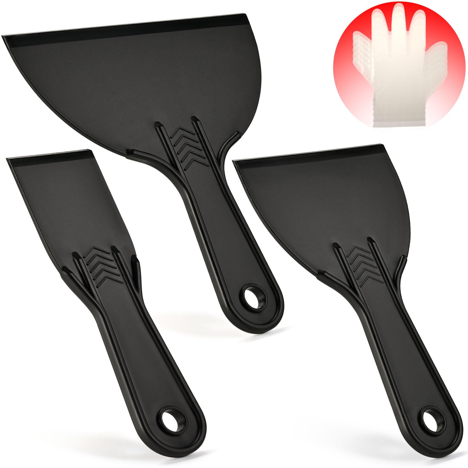 Plastic Putty Knife Set – 2" 4" 6" Spackle Knives &amp; Paint Scrapers