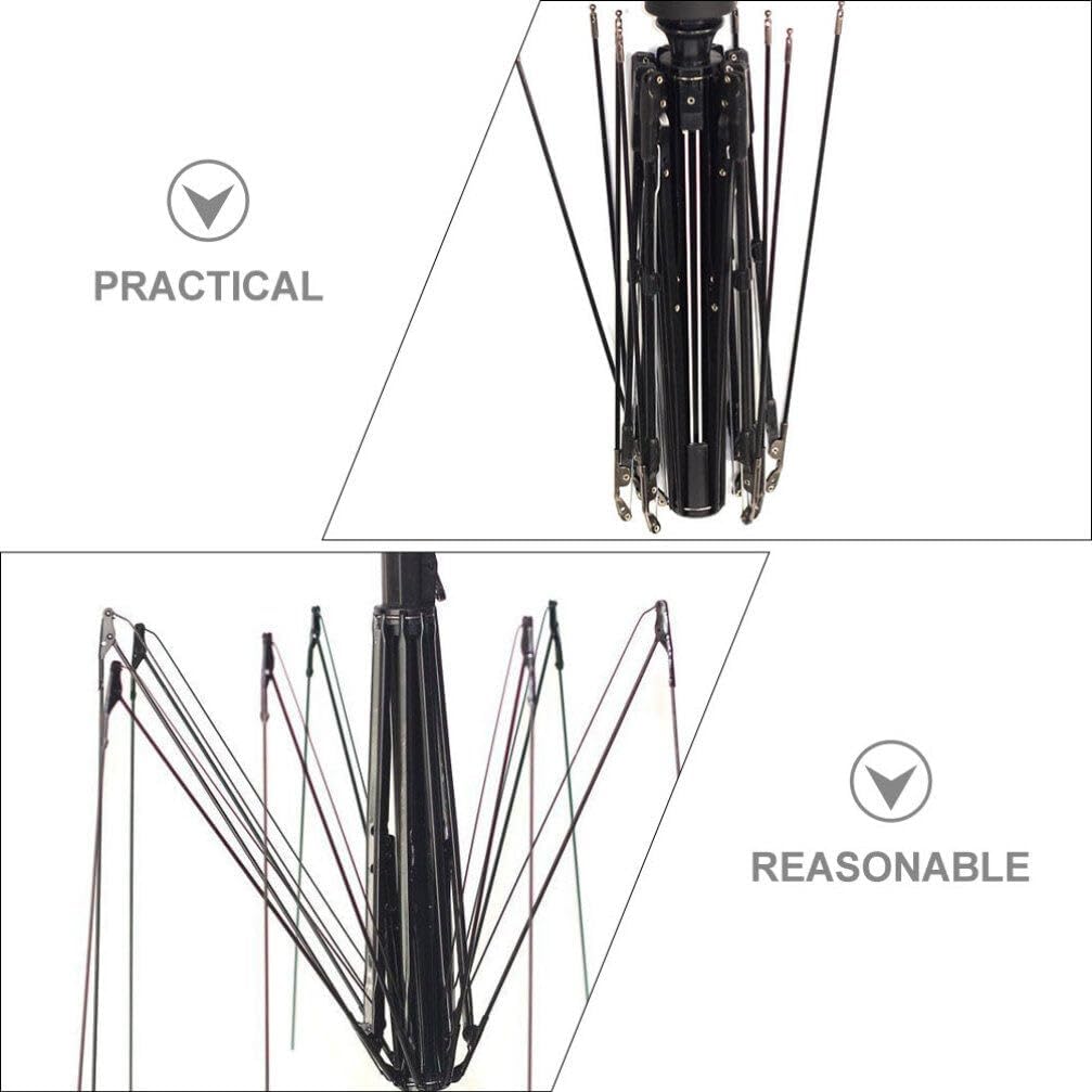 BESTYASH Folding Umbrella Ribs Repair Parts, Iron, 2 Sets Black image 3