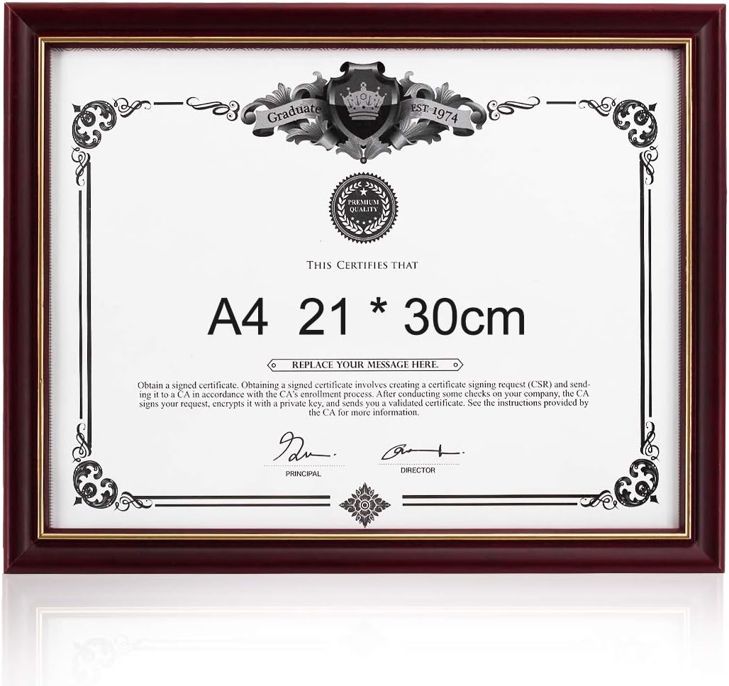 NovoGifts Document Frame Degree Frame Holder Certificate Solid Wood A4 Frame Used in Colleage