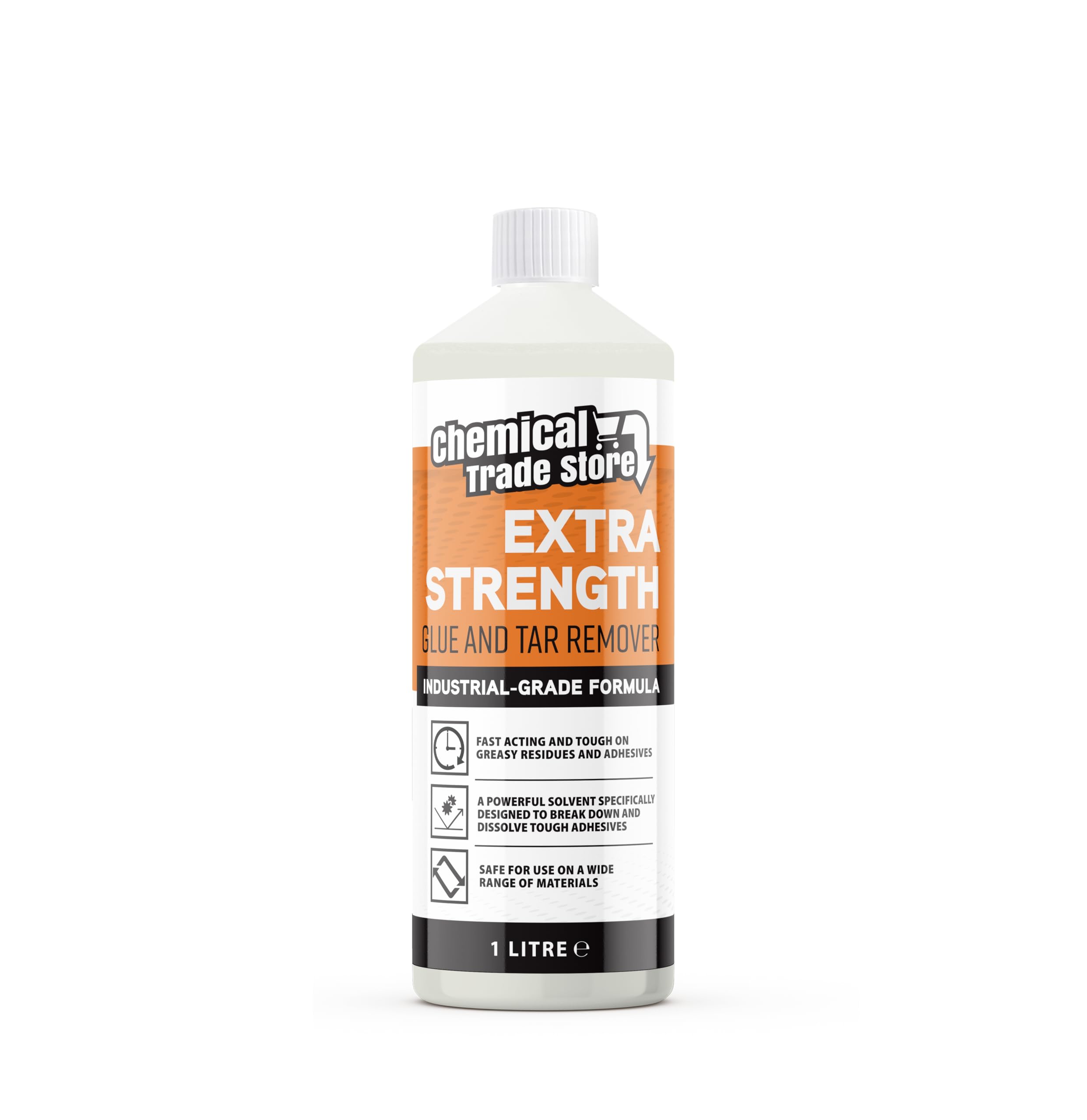 Chemical Trade Store Glue & Tar Remover 1L - Heavy-Duty Solvent for Tough Adhesive & Sticker Residue on Cars, Floors & Surfaces - Fast-Action Cleaner