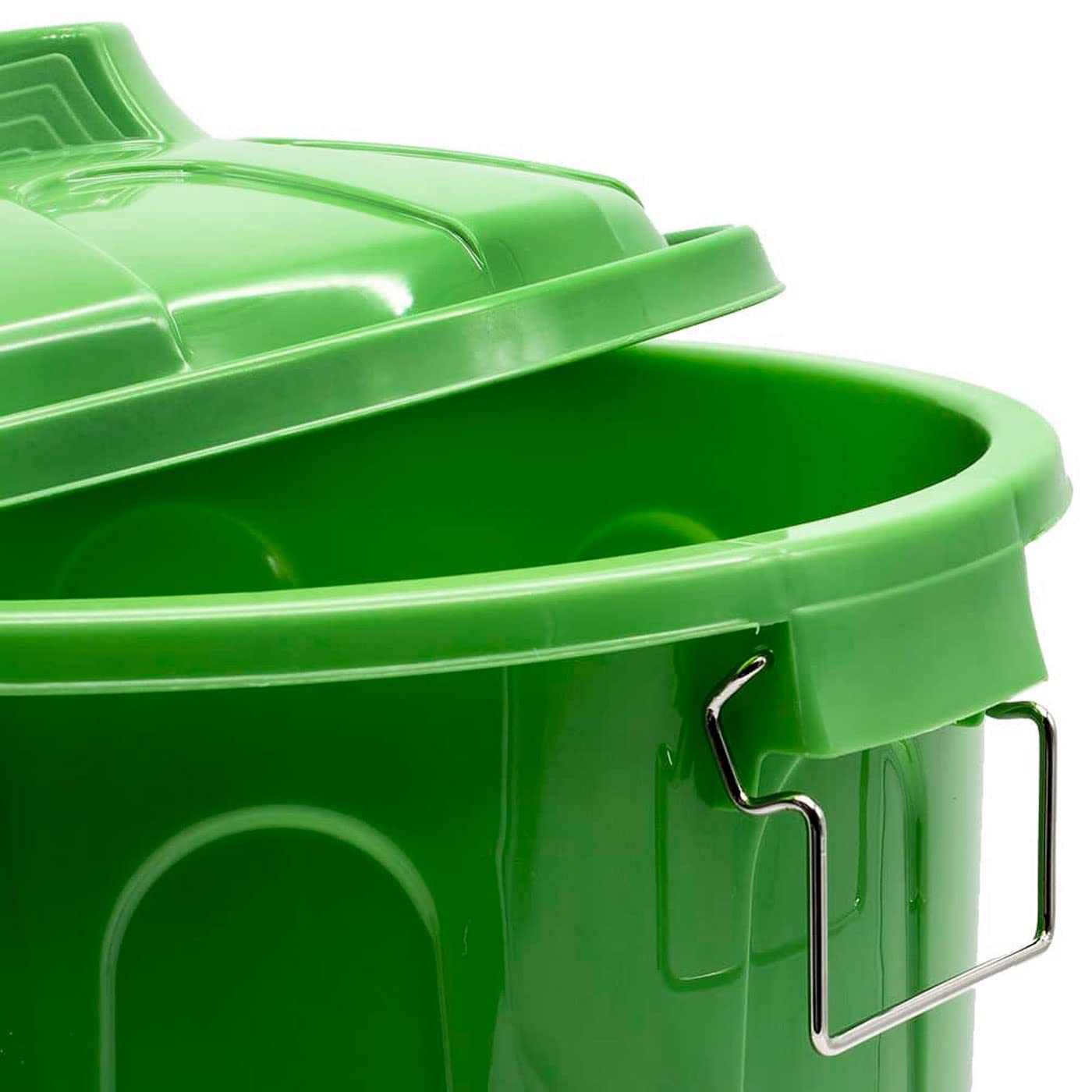 Tradineur Pattumiera A Pedale 50 Litri – Plastica Nera, 63,5x41x36 Cm, Con Coperchio E Apertura Pedale, Per Cucina E Ufficio
