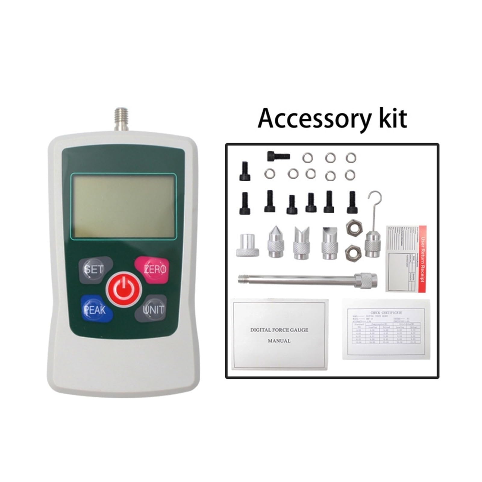 Dinamómetro, medidor de Fuerza Digital, AMF-2 0,2 kg en Lugar de 2 N, Pantalla LCD analógica, empuñadura Manual.