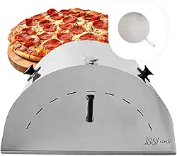 Forno de Pizza Costela Médio em Inox para Churrasqueira com Refratário e Pá de Pizza Issi Grill