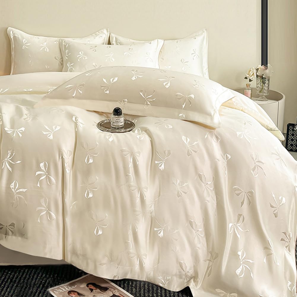 AShanlan Bettwäsche Blumen 135x200 Pflanzenmuster Bettbezug und Kissenbezug 80x80 cm ÖkoTex Zertifiziert Microfaser Bettwäsche-Sets mit Reißverschluss