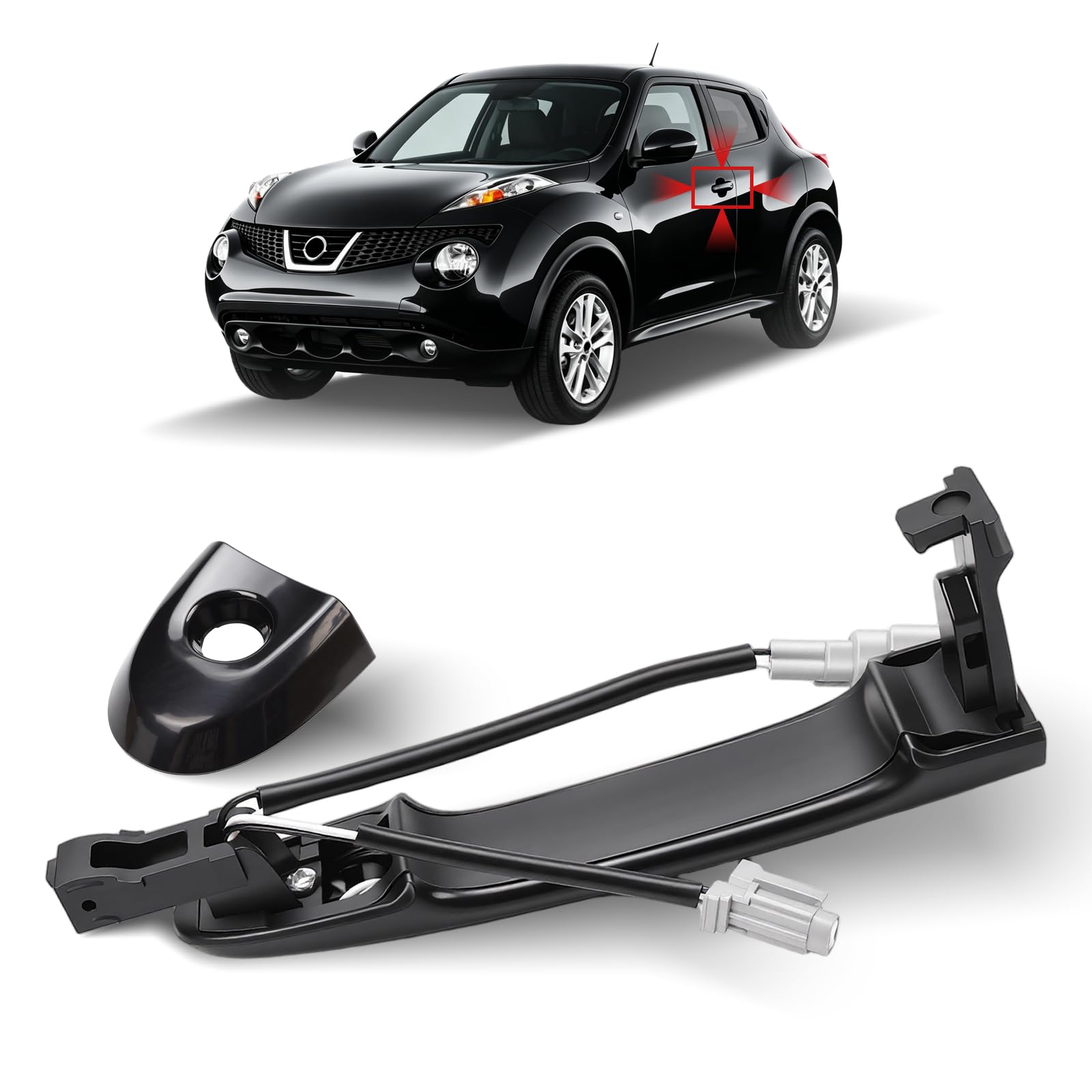 Maniglia Porta Sinistra per Nissan Juke F15 2010-2022 Maniglia Portiera Esterna Anteriore Lato Guida 80644-3WC2A 80640-3WC2A 82644-1FA5A 80644-1FA5A, maniglia per porta anteriore sinistra