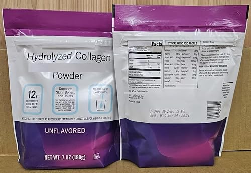 Miniatura 2 de Trader Joe - Colágeno hidrolizado sin sabor en polvo, 7 onzas, 6.98 oz (dos bolsas)