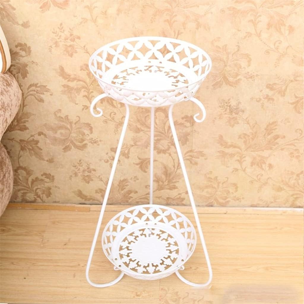 Metal Plant Pot Stand Display Shelf Garden Patio Home Outdoor Flower Tray(Onecolor)