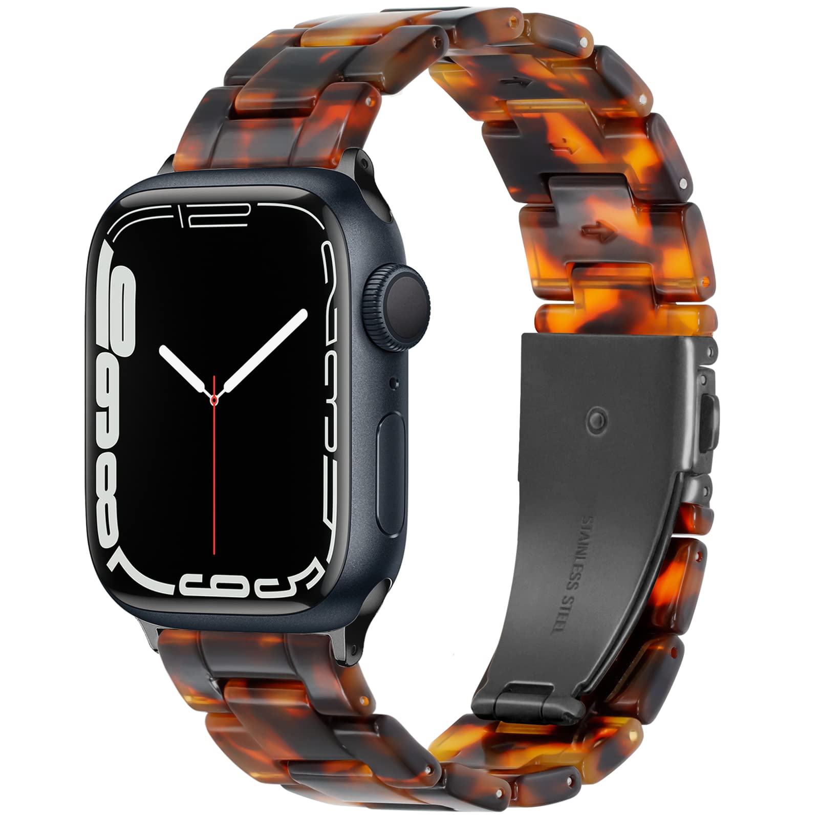 Lightweight Resin Band For Apple Watch Series 11 10 9 8 7 6 5 4 3 2 1 SE 3 2 Ultra 3 2, Fashion Adjustable Replacement Strap for iWatch Bands 38mm 40mm 41mm 42mm 44mm 45mm 46mm 49mm for Women Men