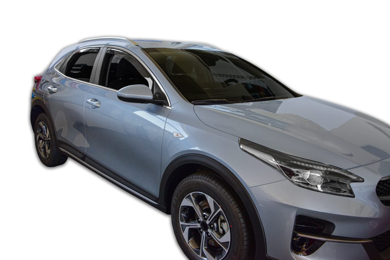 J&J AUTOMOTIVE Windabweiser passend für Kia X Ceed 5-Türer ab 2019 4tlg, Heko Regenabweiser Vorne Hinten Getönt Dunkel Passform