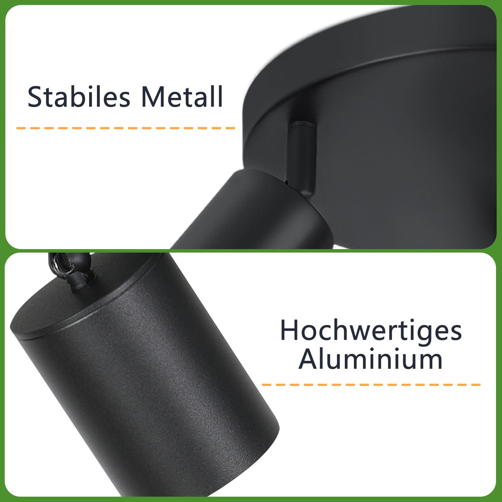 ZMH lampa sufitowa czarny spot sufitowy okrągły - lampa sufitowa GU10 z 3 płomieniami nowoczesne spoty sufitowe metalowa lampa kuchenna Swivel Design reflektor do salonu sypialnia kuchnia przedpokój