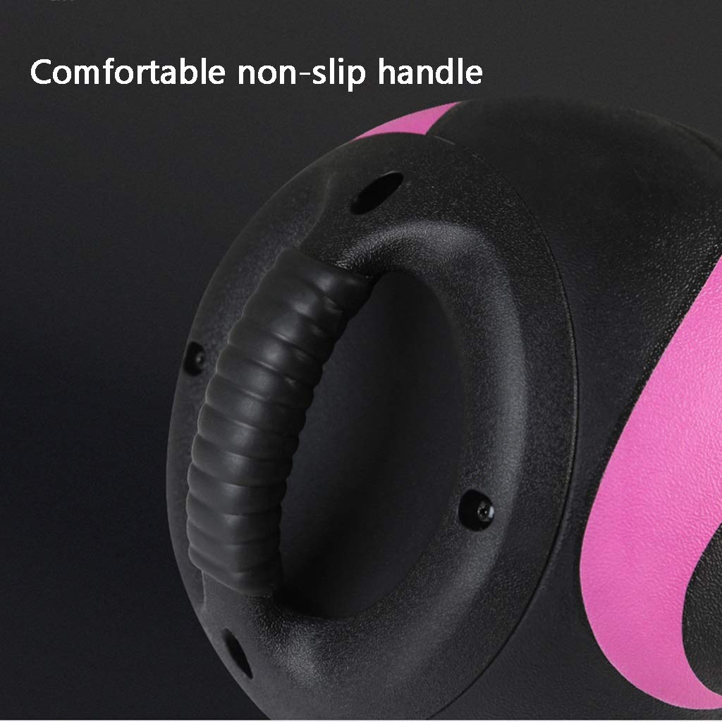 Pelota Medicinal Balón Medicinal De Fitness Binaural, Pelota De Goma Elástica, Equipo De Entrenamiento De Fuerza Deportivo para Gimnasio En Casa, Antideslizante Y Cómodo, 6lb-20lb