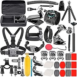 Soporte Gopro Hero 3 NEEWER Kit de Accesorios para Cámara de Acción 50 en 1 Compatible con GoPro Hero 12 11 10 9 DJI OSMO 4 3 2 Insta360 X3 X2 GO 3 SJCAM DBPOWER AKASO VicTsing APEMAN WiMiUS QUMOX Lightdow Campark Sony