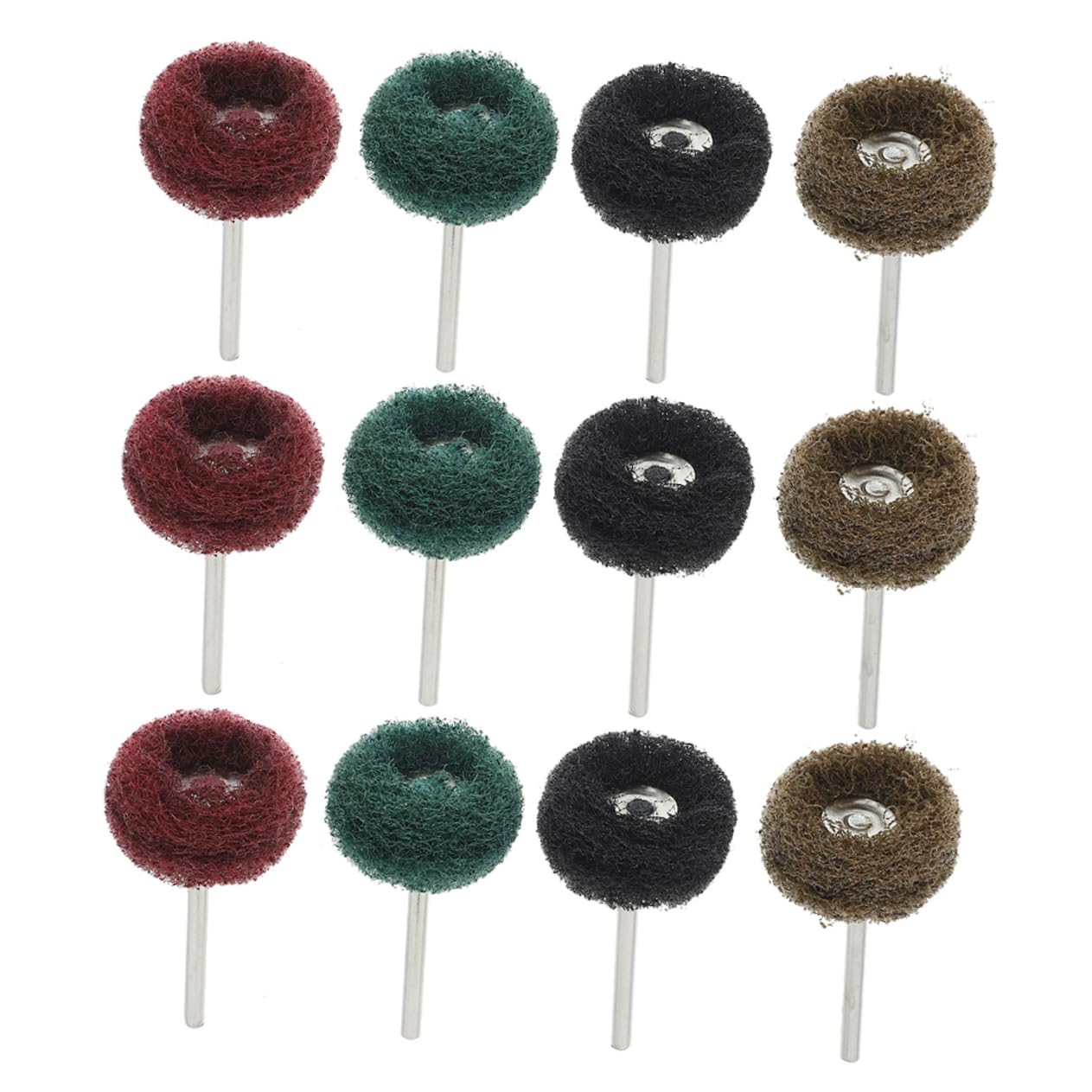 Gatuida Kit Di 4 Ruote Lucidanti Per Trapano Versatile Lucidatura Lucidatura Tampone Abrasivo Materiale in Acciaio Strumento Lucidatore Per Ruote in Metallo 20 Pezzi*4