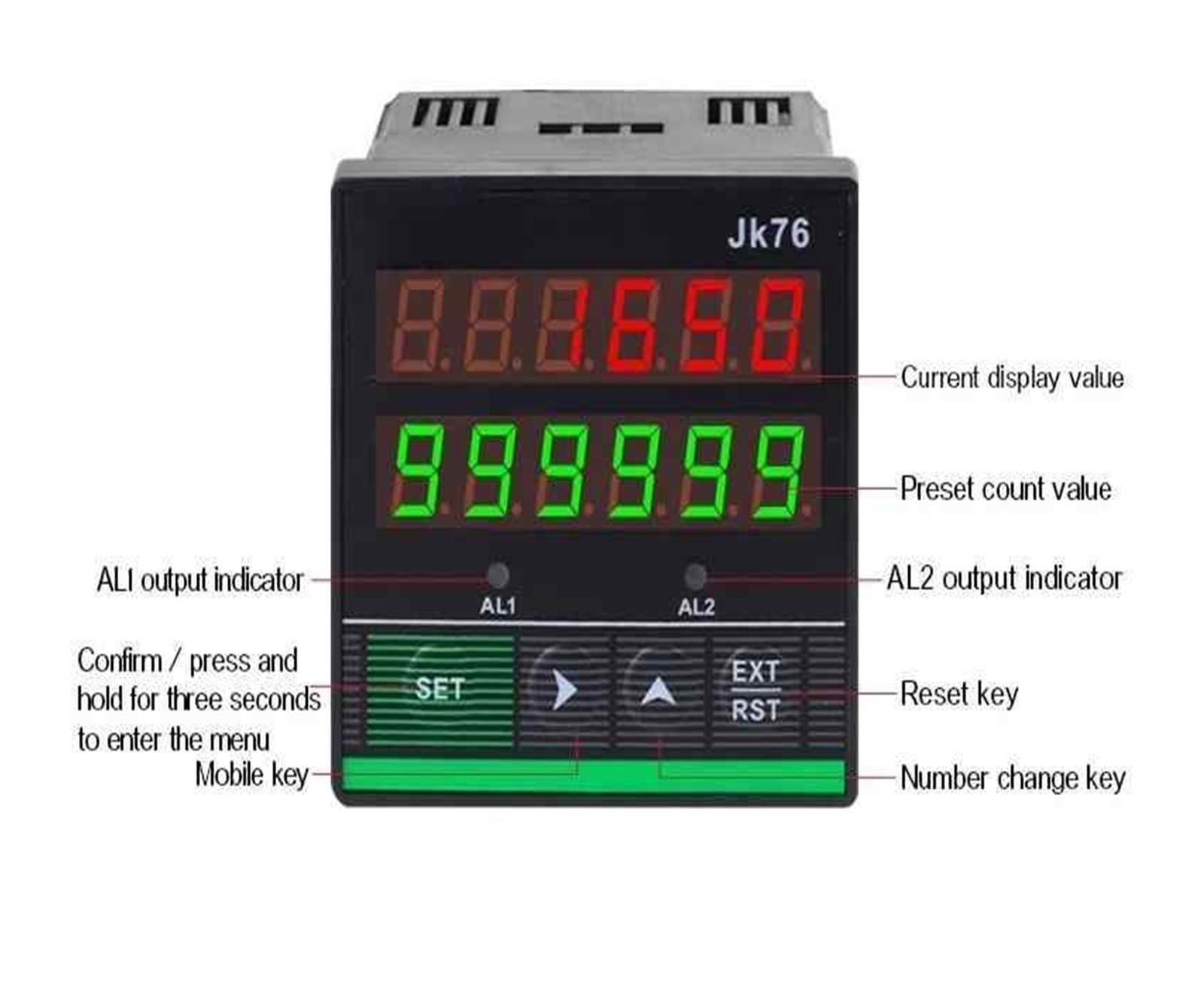 JK76 Elektronischer digitaler Code-Rollenzähler mit Encoder for Kabellängenzähler