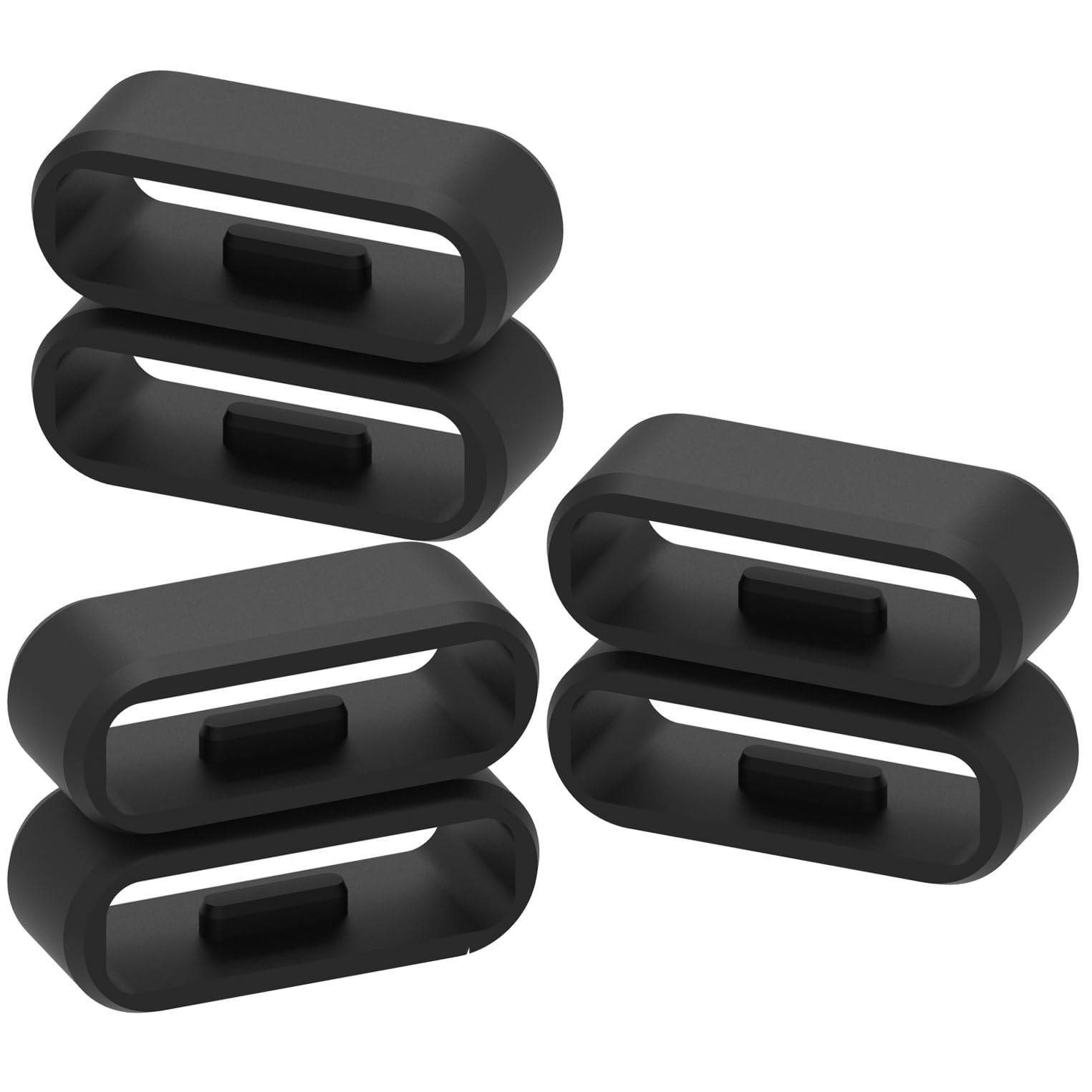 Chofit 18mm /20mm / 22mm / 24mm / 26mm / 28mm Rubber Fastener Rings Silicone Watch Bands Wristband Fastener Free Loops Keepers 10+1 Pcs Black Watch Band Fasteners-image-14
