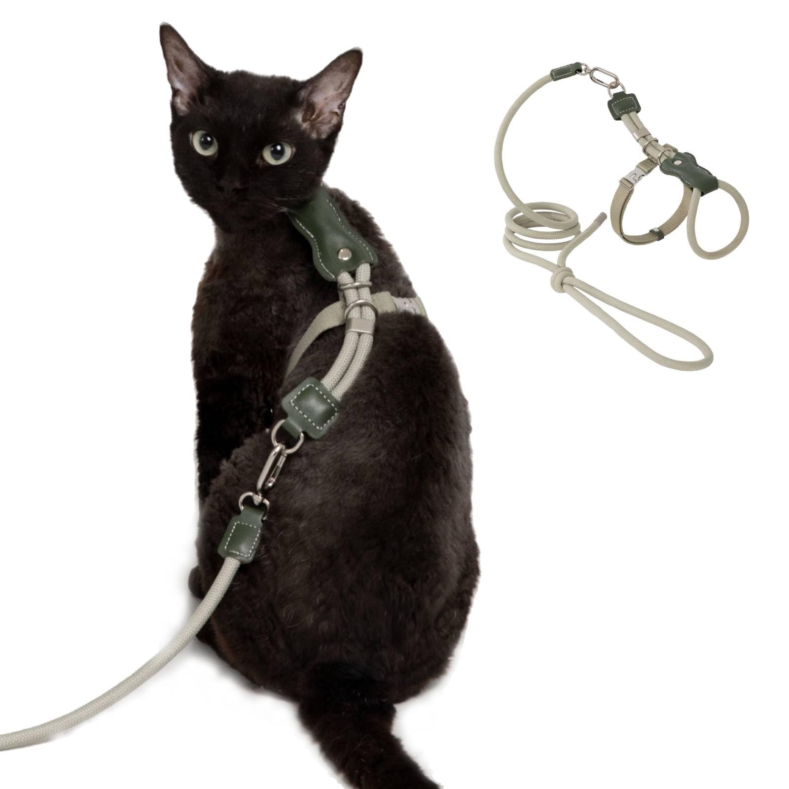 Petaura Escape Proof Cat Harness Green