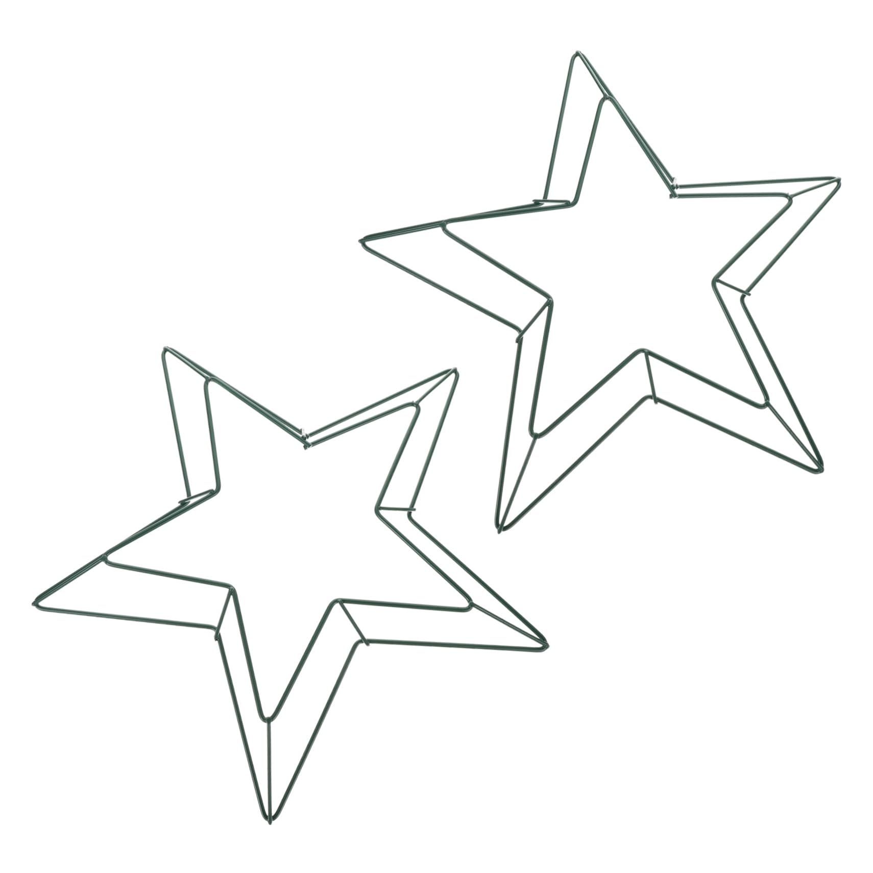 RORPOIR 2pcs Metal Wreath for Crafts Star Shaped Floral Frame for Festive Wall Decor and Home Decoration