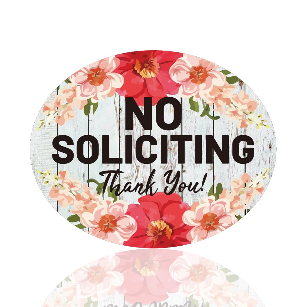beinkmake No Soliciting Sign for House Self-Adhesive for Door No Solicitors Sign for Front Door or Wall Decor Use for Office or Business Front Door