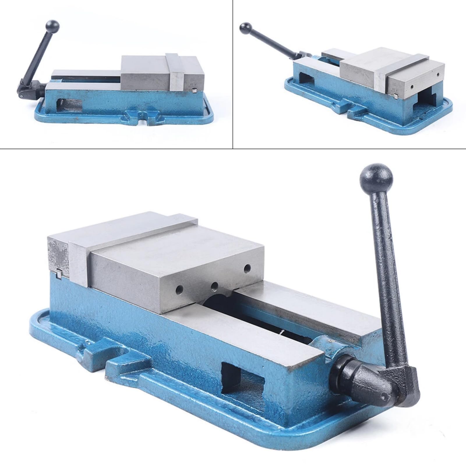 Étau de machine de précision de 160 mm - Étau de machine rotatif - 160 mm - Avec table - Tournage - Fraiseuse de haute précision - Ponceuse de précision - Pince plate