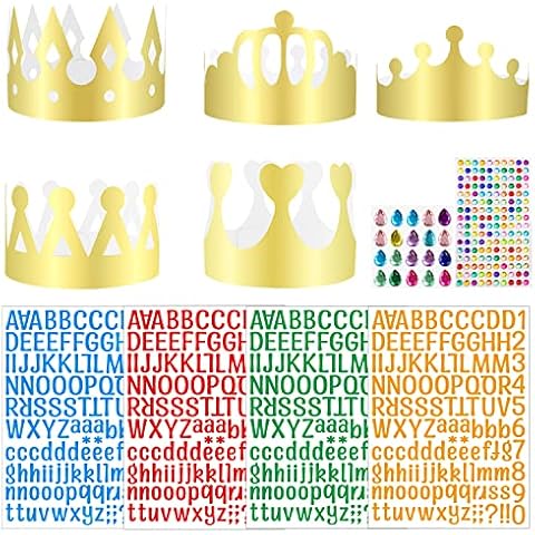 Powmag Golden Paper Crowns for Parties Cover