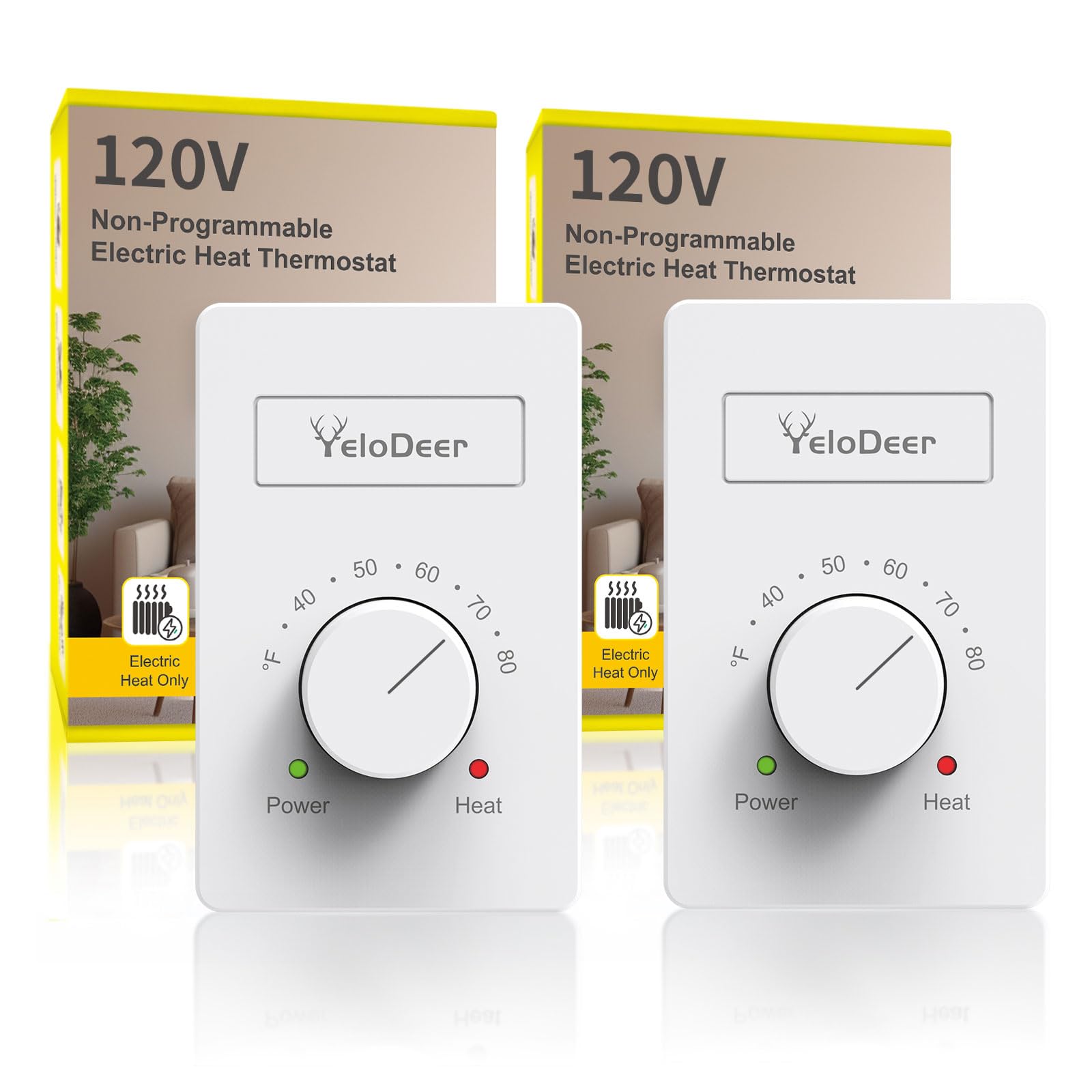 YeloDeer 120V Only 4-Wire Thermostat