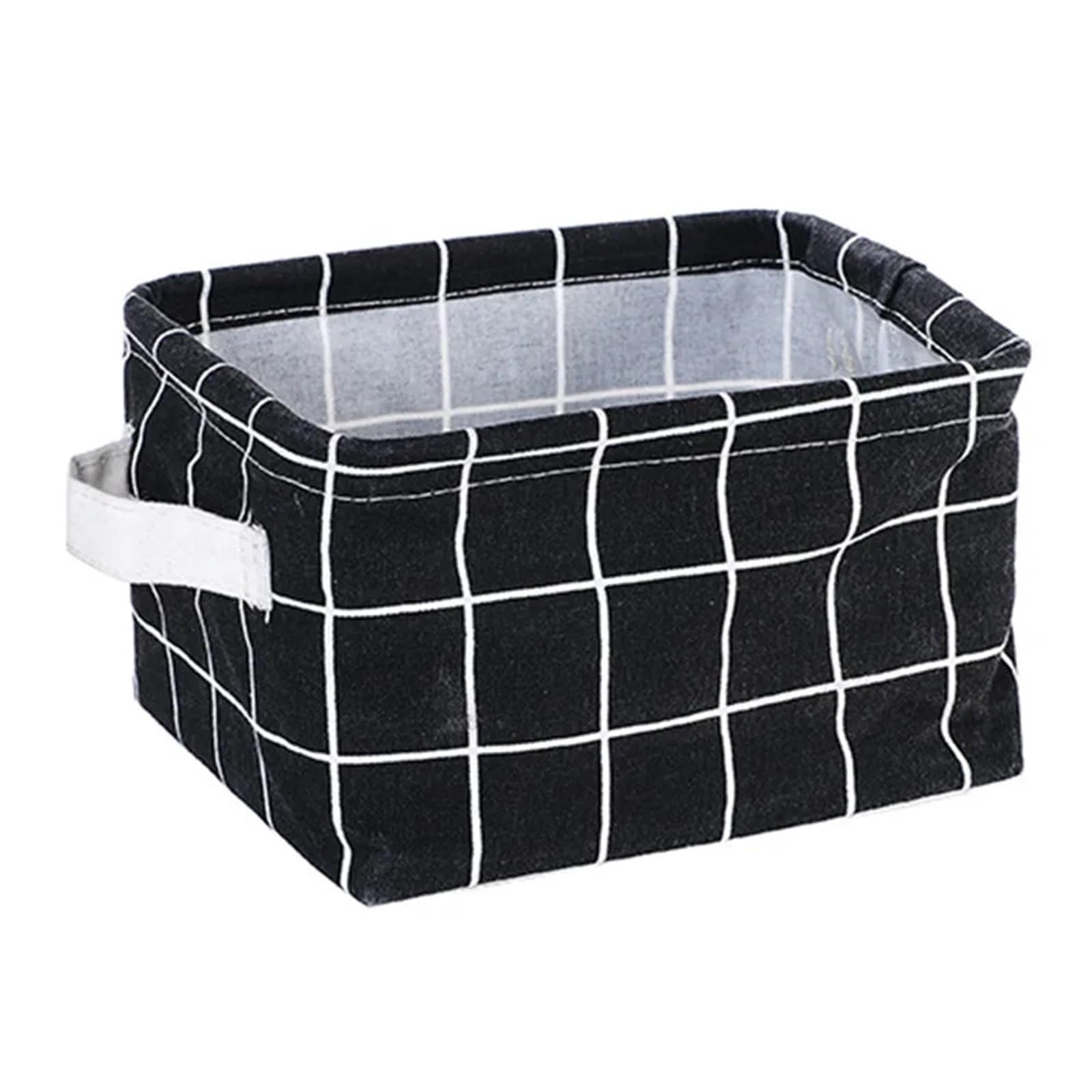 EWUHYFP Storage Boxes Toy Storage Fabric Foldable Basket Cotton And Hemp Desktop Box Small Fresh Waterproof(Color3)