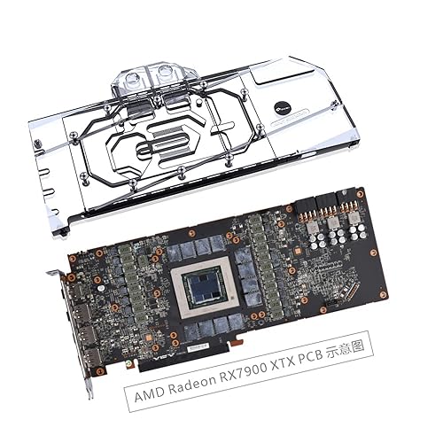 Miniatura 3 de Bloque de enfriamiento de agua de GPU de cobre GPU Waterblock tarjeta gráfica bloque de refrigeración por agua para XFX AMD Radeon RX7900XT Pro 24G